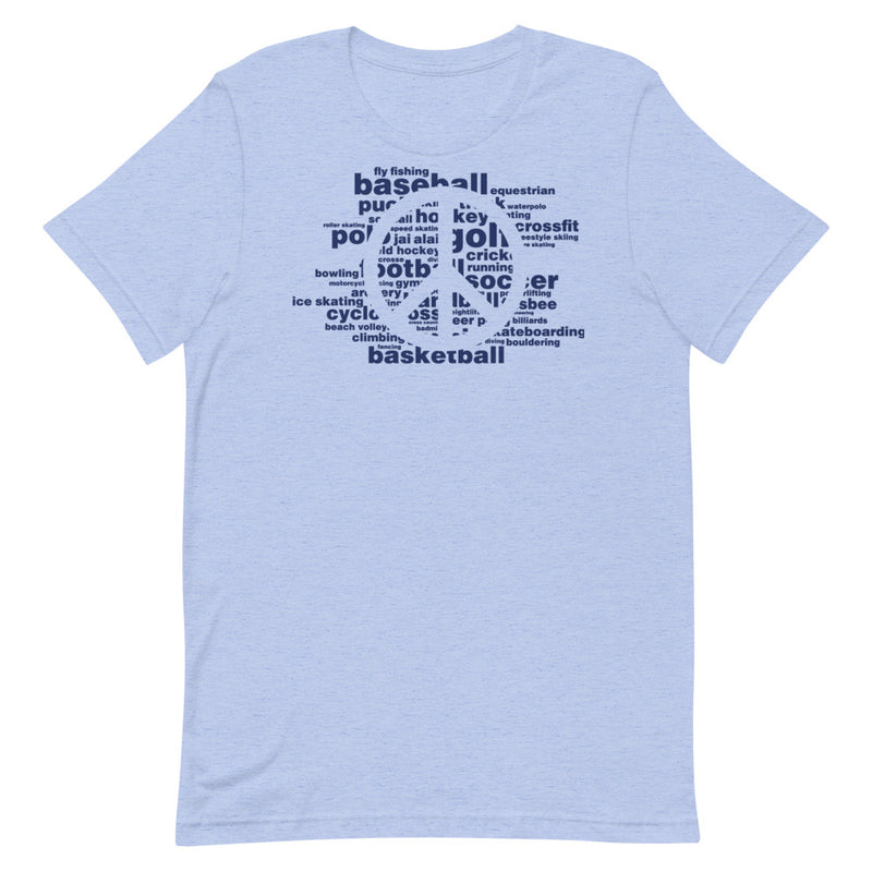 Peace, Love, Sports Unisex T-Shirt